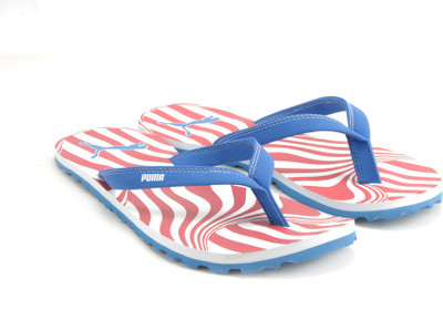 

Puma Charon DP Women Slippers, White-electric blue lemonade