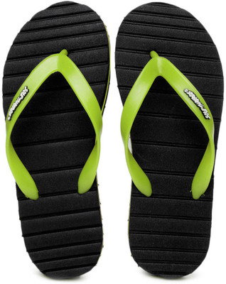 

Sole Threads Flip Flops, Black/lime