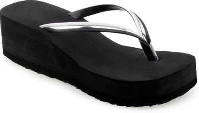 Shoe Lab Women Flip Flops(Silver , 40 Euro)
