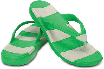 

Crocs Girls Slipper Flip Flop, Grass green/pearl white