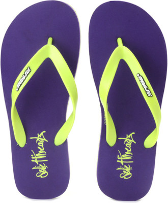 

Sole Threads Basic Flip Flops, Purple;lime