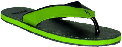 

Stylar Green and Black Virat Flip Flops, Green::black