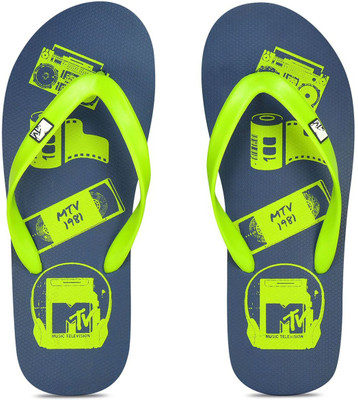 

MTV Flip Flops, Navy blue-lime green