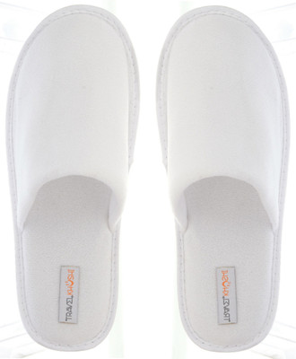 

Travelkhushi Closed Toe Indoor Slippers, White