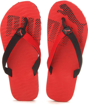 

Puma Miami Fashion II DP Flip Flops, Black-high risk red
