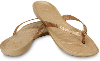 

Crocs Flip Flops, Gold