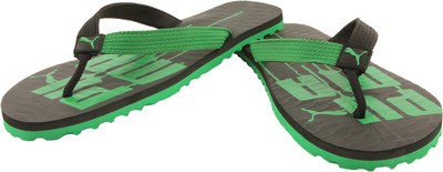

Puma Black-island Gr Flip Flops, Black::green