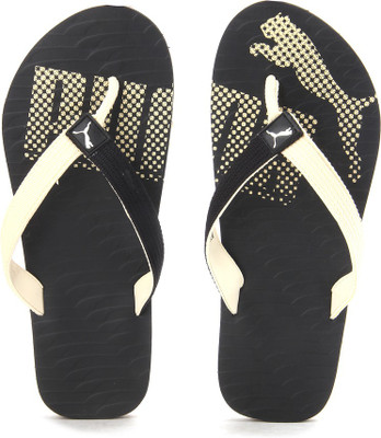 

Puma Miami Fashion II DP Flip Flops, Black-creampuff