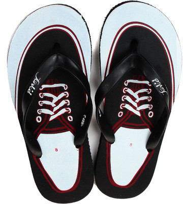 

Funk'd Shoe Lace Flip Flops, Black