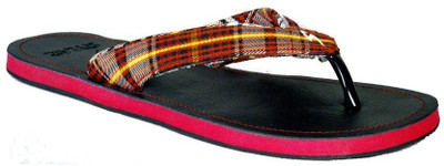 

Stylar Red and Black Flip Flops, Red::black