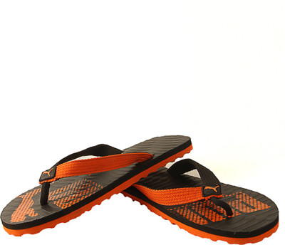 Puma Flip Flops, Black-vibrant orange