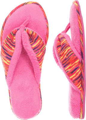 

Dearfoams Fur Flip Flops, Pink