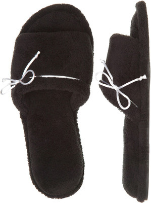 

Dearfoams Fur Flip Flops, Black