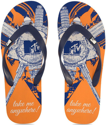

MTV Flip Flops, Orange-navy blue