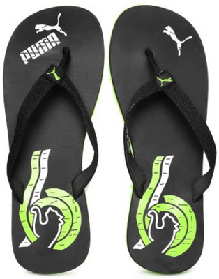 

Puma Wave II DP Flip Flops, Black-lime punch-limestone gray