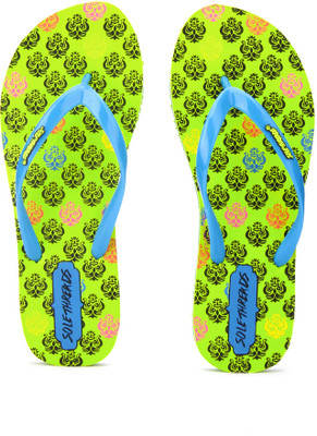 

Sole Threads Motifs Women Flip Flops, Lime