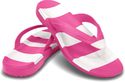 

Crocs Boys Slipper Flip Flop, Fuchsia/white