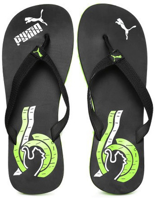 

Puma Wave II IDP Slippers, Black-lime punch-limestone gray