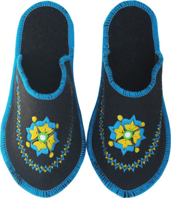 Shree Sai Slippers, Black