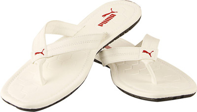 

Puma Drifter Road III DP Flip Flops, White-high risk red