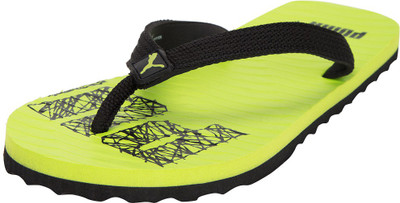 

Puma Flip Flops, Black and lime punch