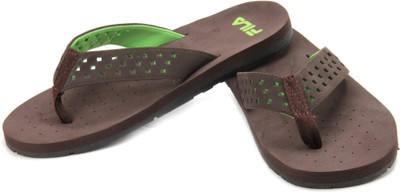 

Fila Oria Flip Flops, Brown;lime punch