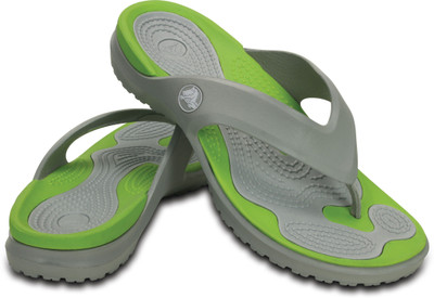

Crocs Boys Slipper Flip Flop, Light grey/volt green