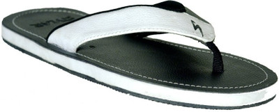 

Stylar White and Black Virat Flip Flops, Red::white