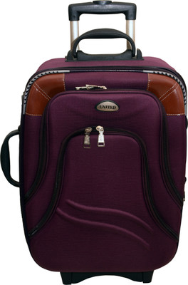 

United Bags UTB013 Innova Leather Edge Expandable Small Travel Bag - Small(Purple)