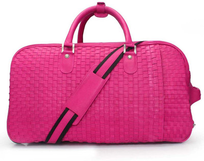 

Brune Leather Small Travel Bag - Free Size(Pink)