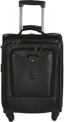 

JL Collections 22 Inches Brown Leather Trolley Bag Small Travel Bag - Large(Black)