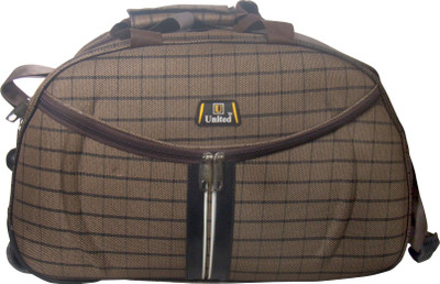 

United Checks Trolley BG Small Travel Bag - Medium(Beige)