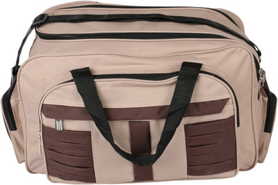 United Bags Stripes Small Travel Bag - Medium(Brown)