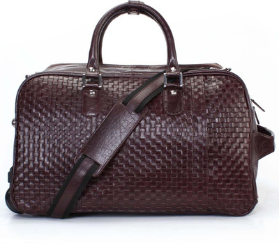 

Brune Luggage Duffle Trolley Small Travel Bag - Large(Brown)