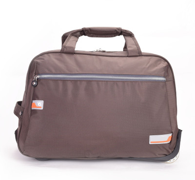 

ANNI CREATIONS Checkered Small Travel Bag - Medium(Brown)