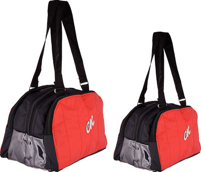 

Arisha kreation Co AK-1083 Black and Red Small Travel Bag - Big::Small(Red)