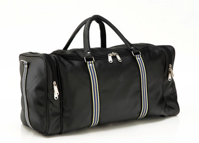 

Mboss Faux leather Unisex Black Multi Dotted Small Travel Bag - Medium(Black)