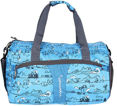 

Justcraft Olive Printed Small Travel Bag(Blue)