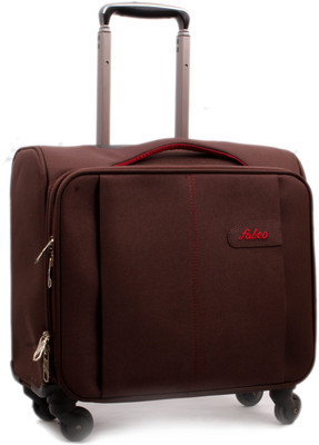 

Fabco Four Wheel Overnighter Laptop Trolley Small Travel Bag(Brown)
