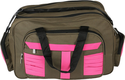 

United Bags GrnPnk Stripes Airbag Small Travel Bag - Medium(Green)