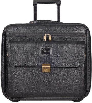 

Hawai Croco Luggage Expandable Small Travel Bag - Medium(Black)