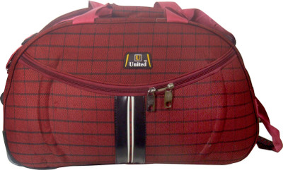 

United Checks Trolley RD Small Travel Bag - Medium(Red)