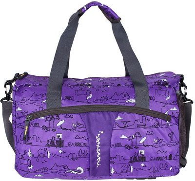 

Justcraft Olive Printed Small Travel Bag(Purple)
