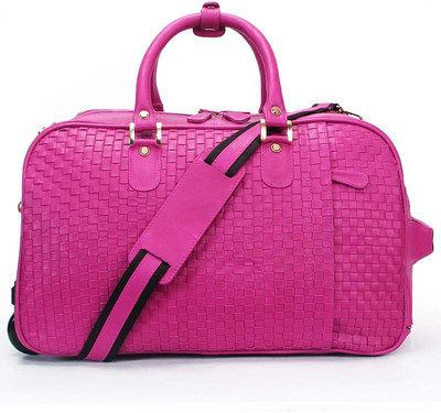 

Brune Luggage Duffle Trolley Small Travel Bag - Large(Pink)
