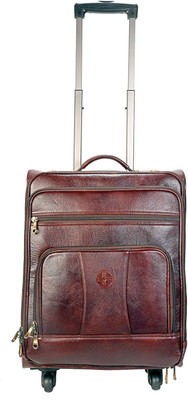 

JL Collections Trolley Bag Small Travel Bag - Medium(Brown)