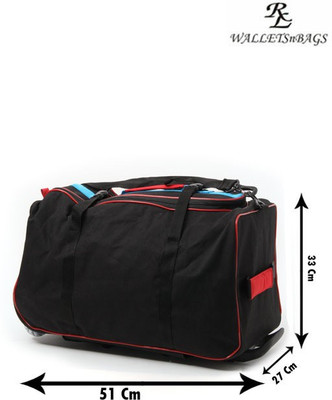 

Walletsnbags 20 inch Soft Trolley Small Travel Bag - Medium(Black, Blue, Red)