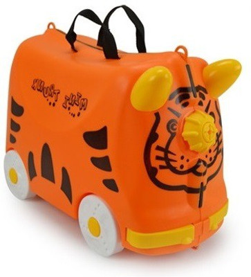 

Toys Bhoomi Kids Mini Trunk Ride And Roll Suit Case Luggage (4 Designs) Small Travel Bag(Orange)