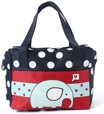 

EZ Life Navy Blue Dots Elephant (Small) Small Travel Bag(Blue)