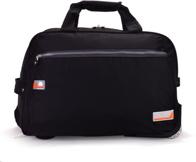 

ANNI CREATIONS Checkered Small Travel Bag - Medium(Black)