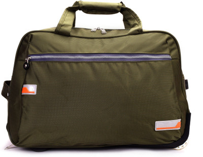 

ANNI CREATIONS Checkered Small Travel Bag - Medium(Green)